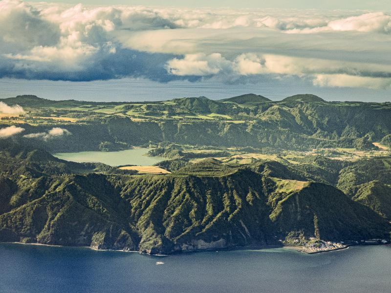 Verdant Hills and Ocean