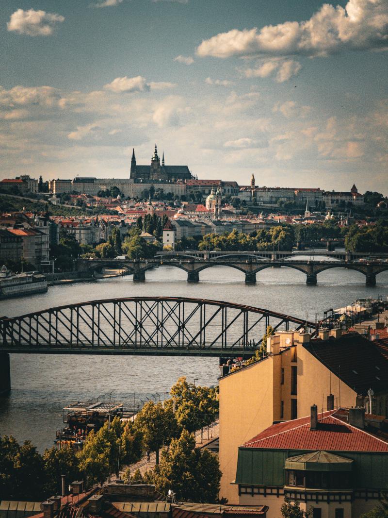 Scenic view with a castle