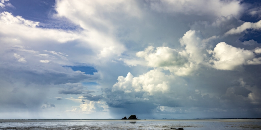 Big sky over the little island