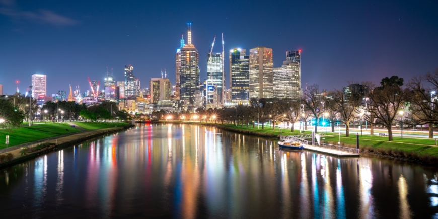 City of Melbourne from the Swan Street Bridge