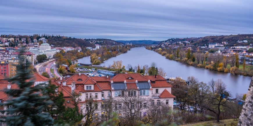 Looking South from Vyšehradské sady