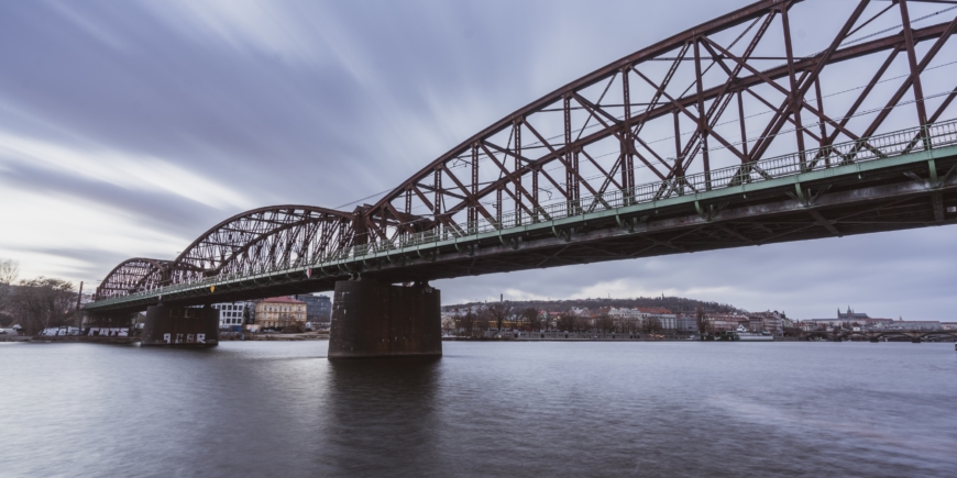 Railway bridge over the Vltava